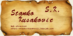Stanko Kušaković vizit kartica